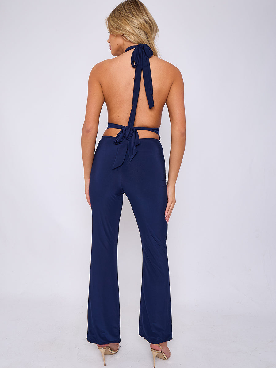 Halter Neck Jumpsuit - Annabelle - Storm Desire