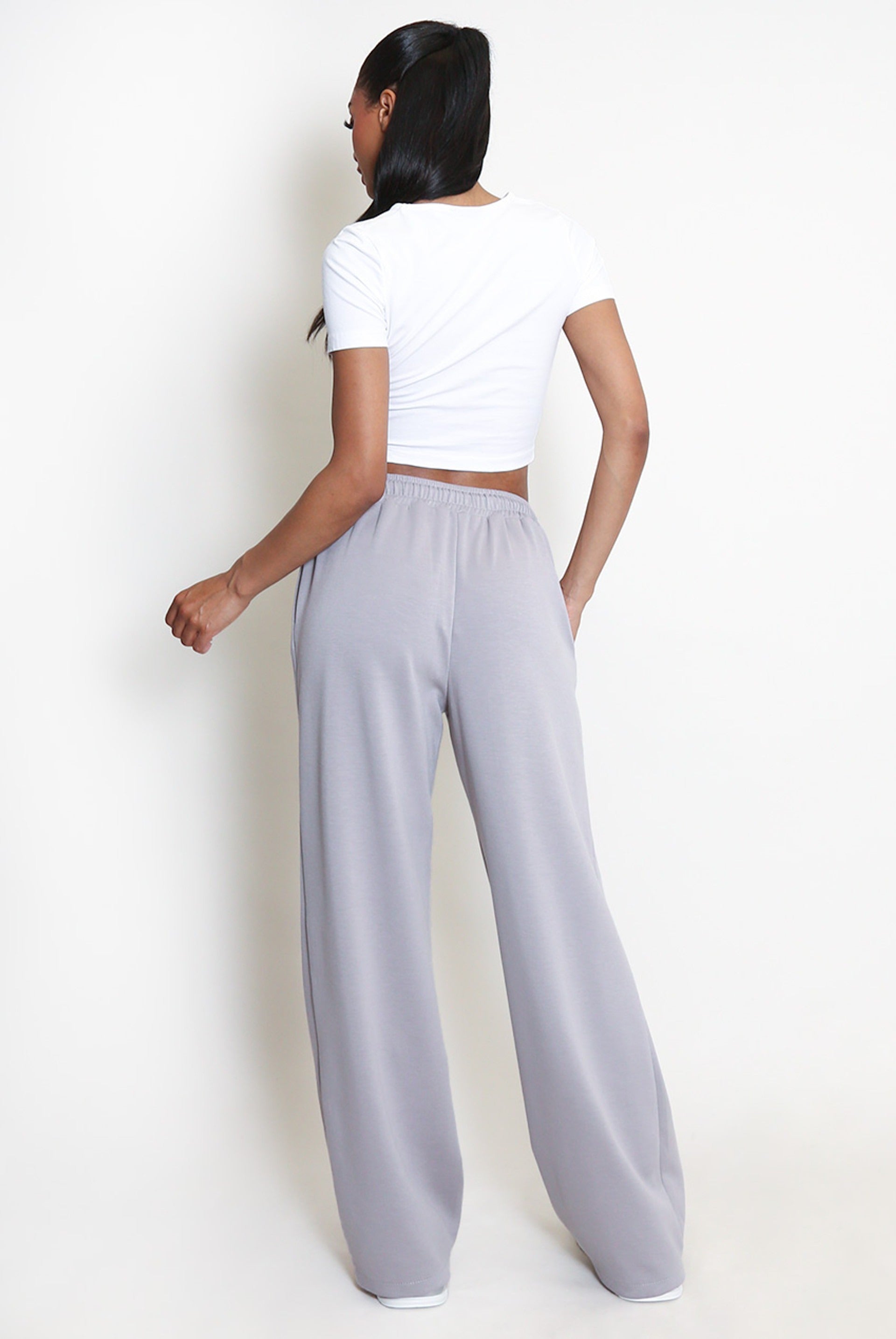 Elasticated Wide Leg Joggers - Faith - Storm Desire