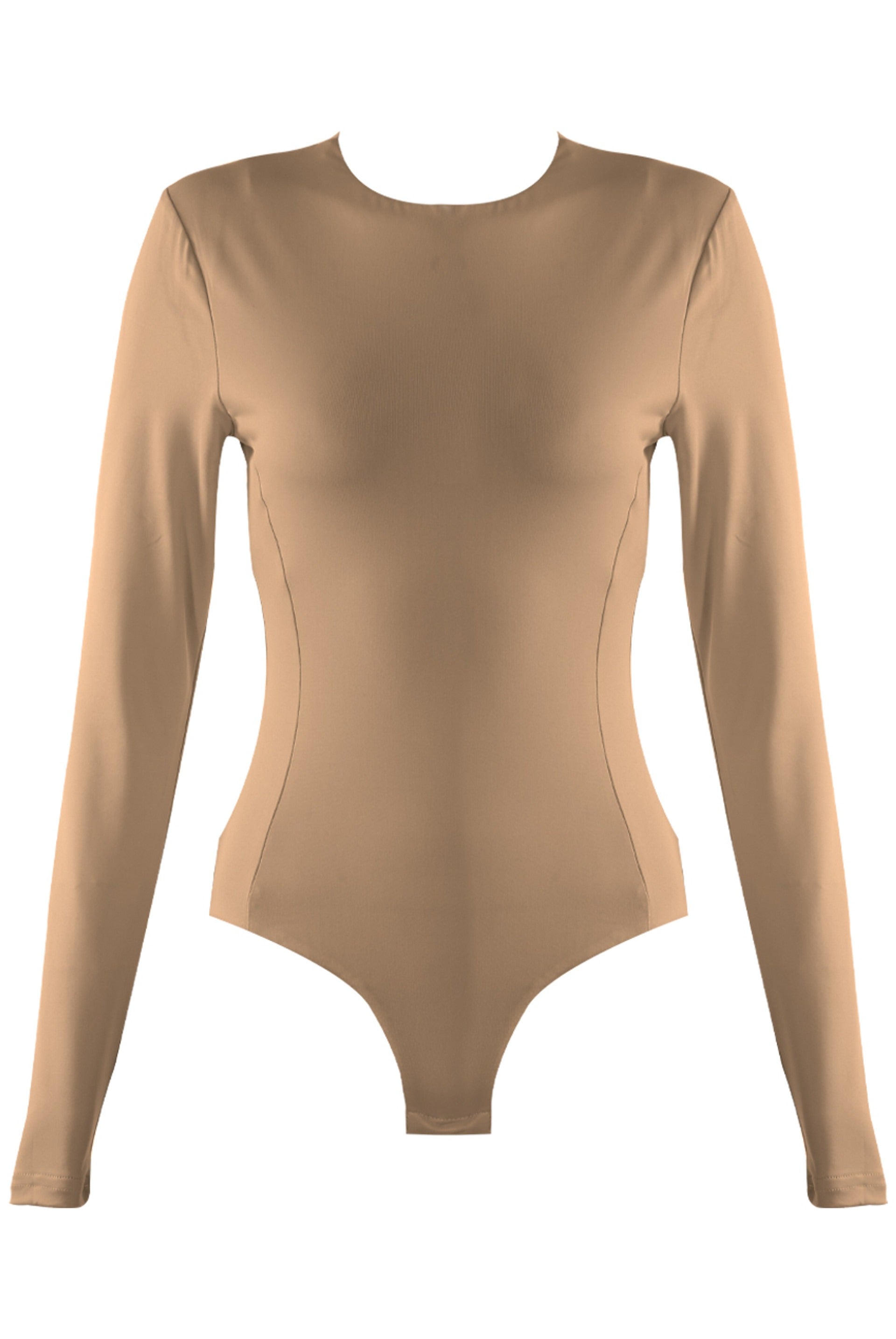 Long Sleeve Plain Bodysuit - Stephanie - Storm Desire