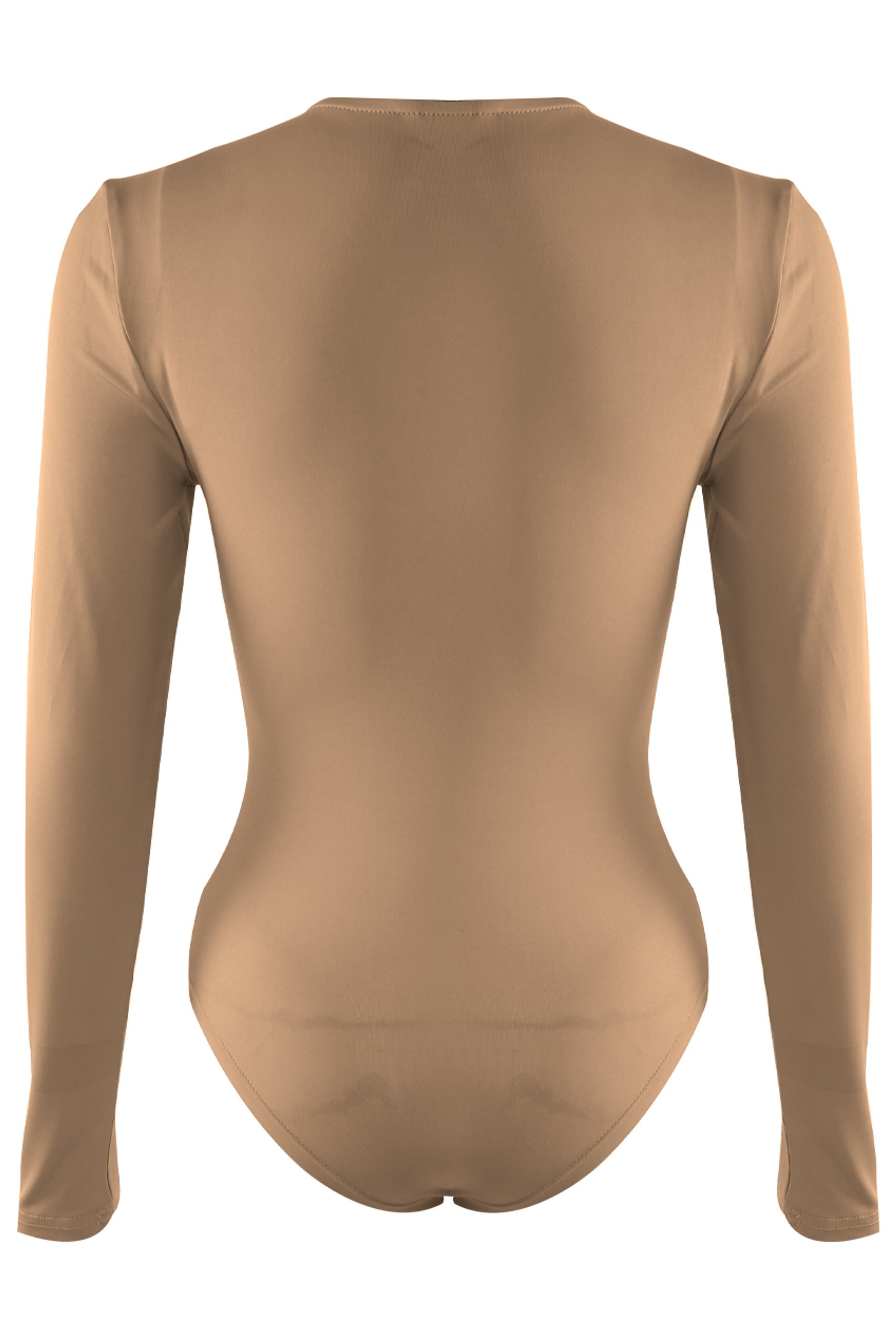 Long Sleeve Plain Bodysuit - Stephanie - Storm Desire