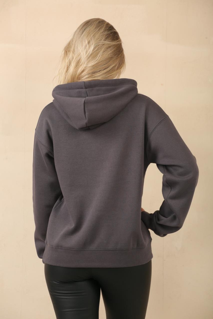 Anagram Embossed Hoodie - Alison - Storm Desire