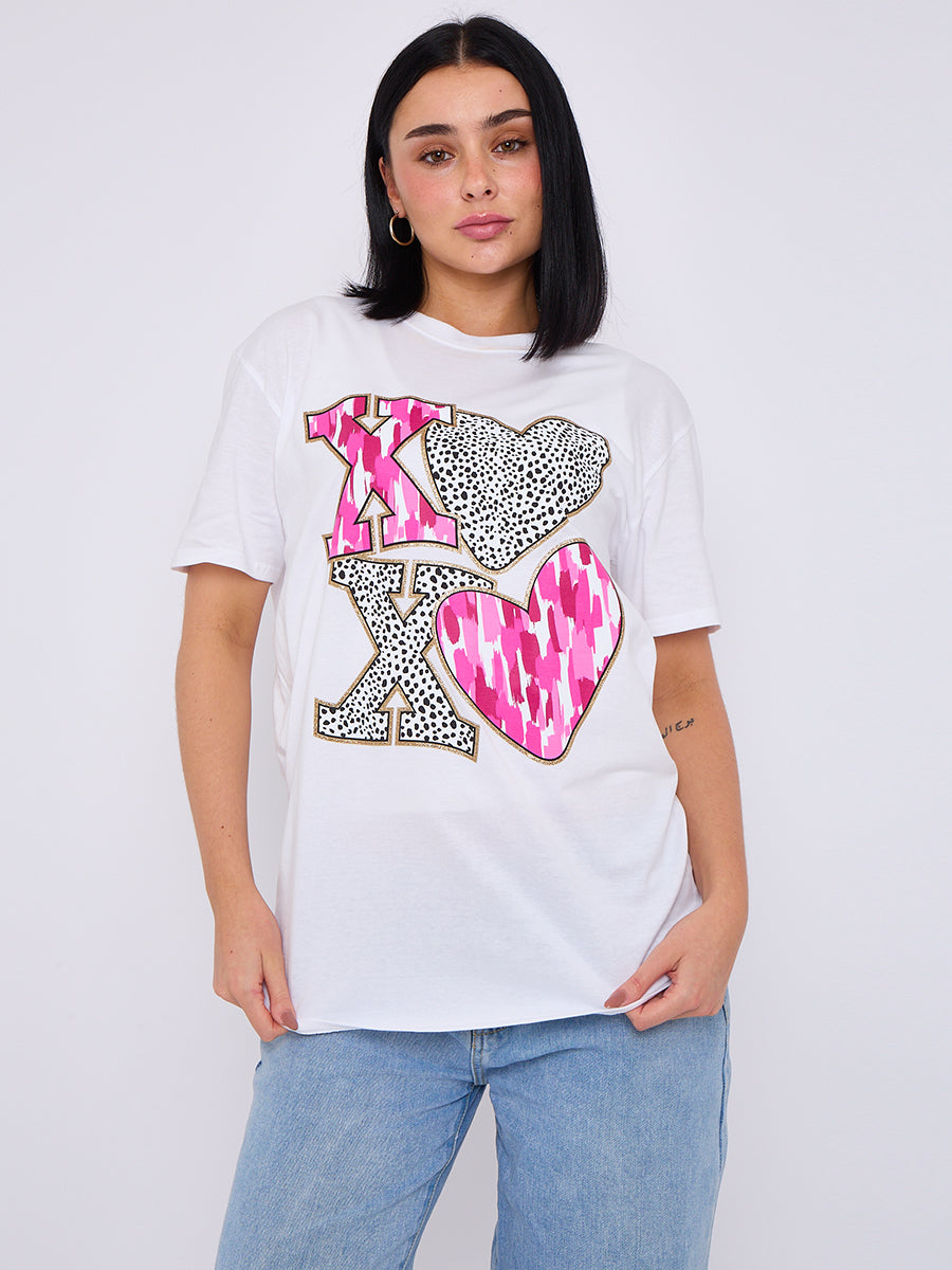 Xo Xo Graphic Printed T-Shirt - Emmy - Storm Desire