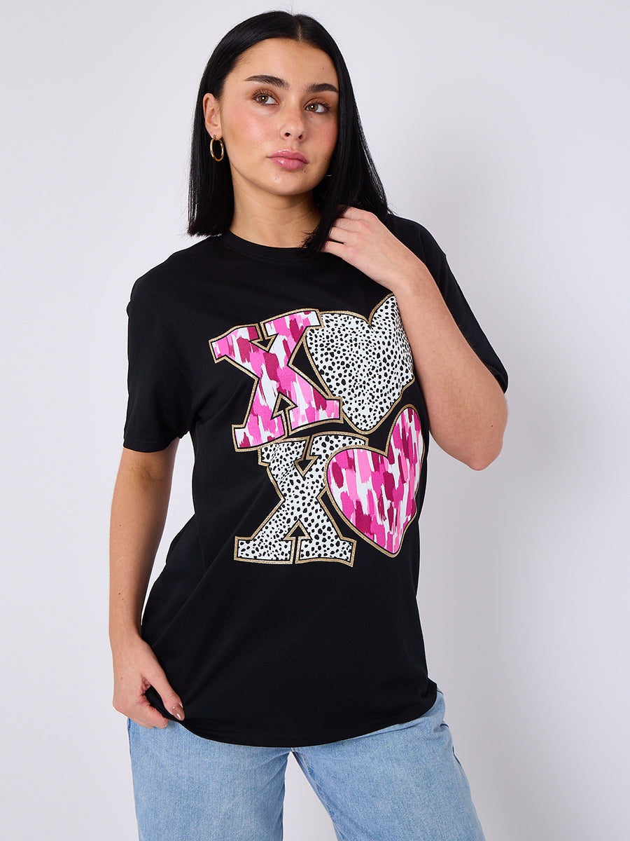 Xo Xo Graphic Printed T-Shirt - Emmy - Storm Desire