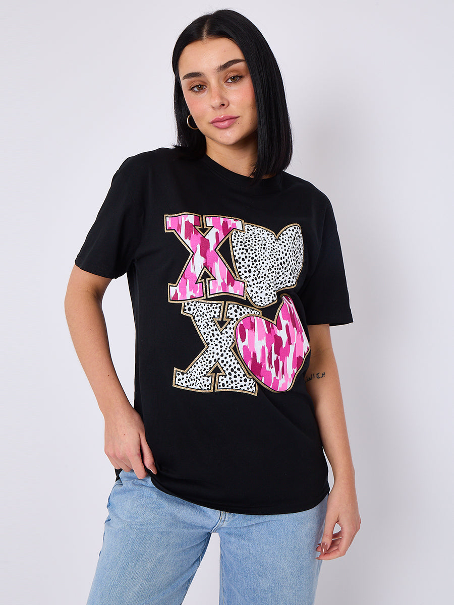 Xo Xo Graphic Printed T-Shirt - Emmy - Storm Desire