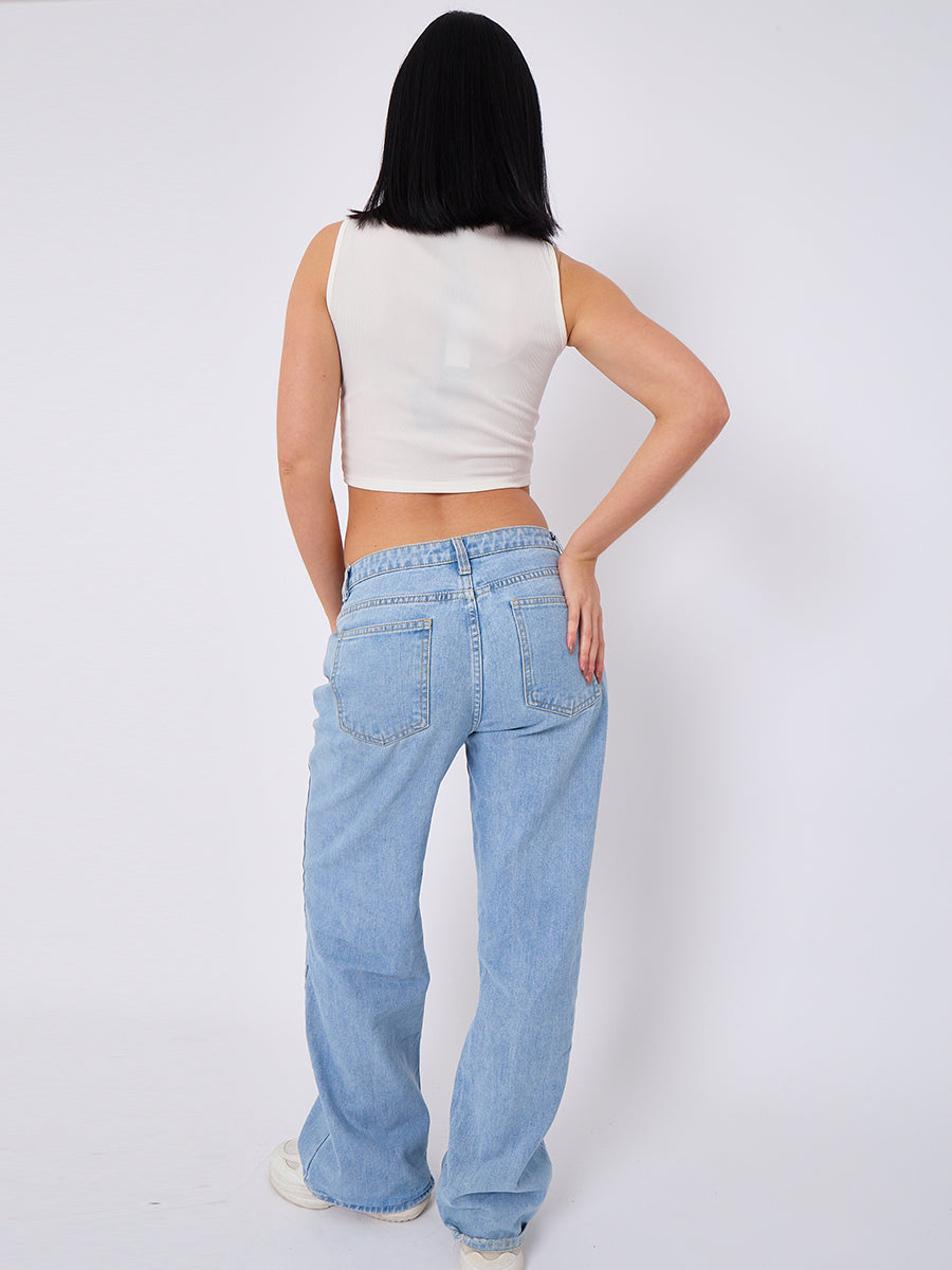 Bow Front Ribbed Crop Top - Blaire - Storm Desire