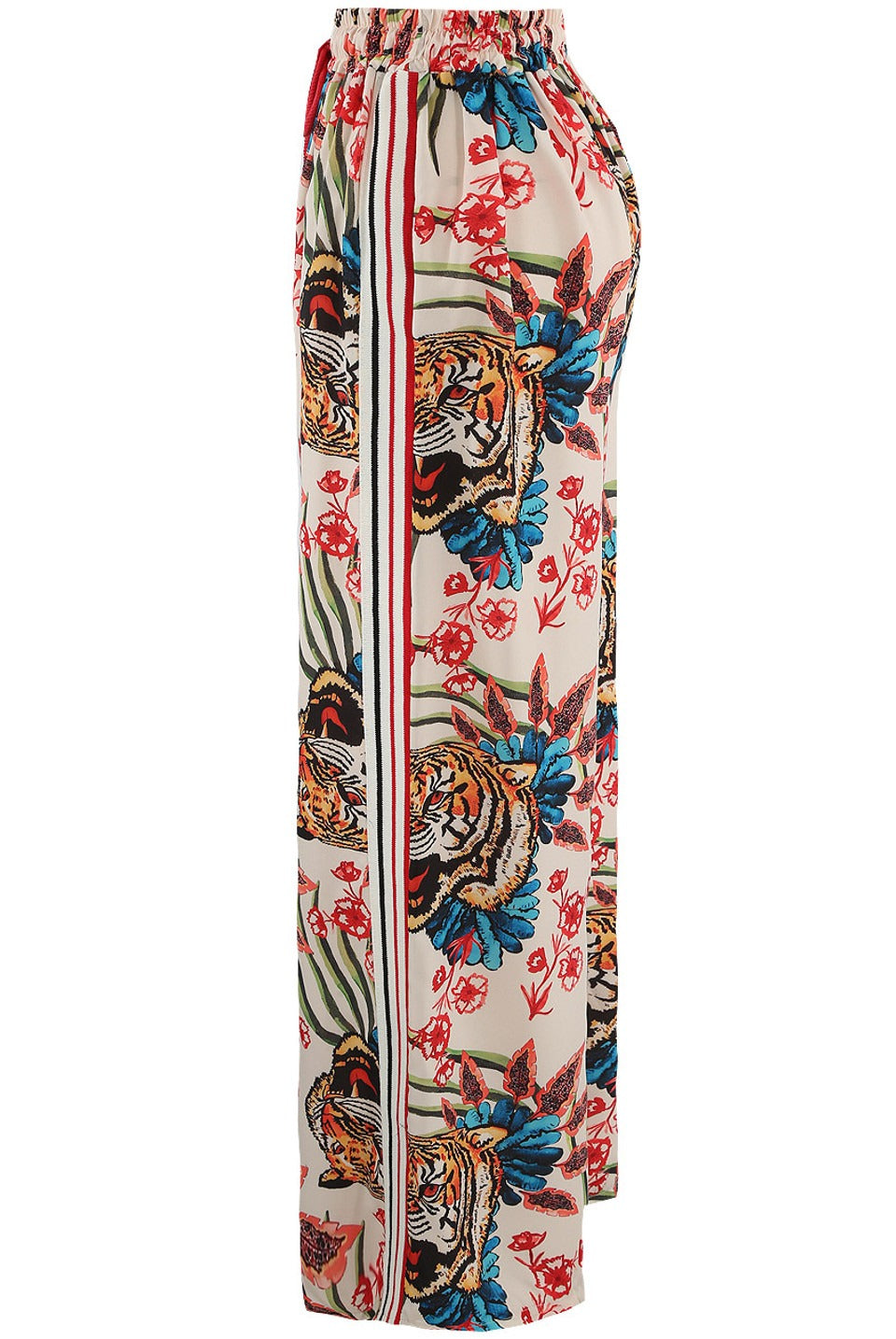 Tiger Print Stripe Wide Leg Trouser - Sutton - Storm Desire