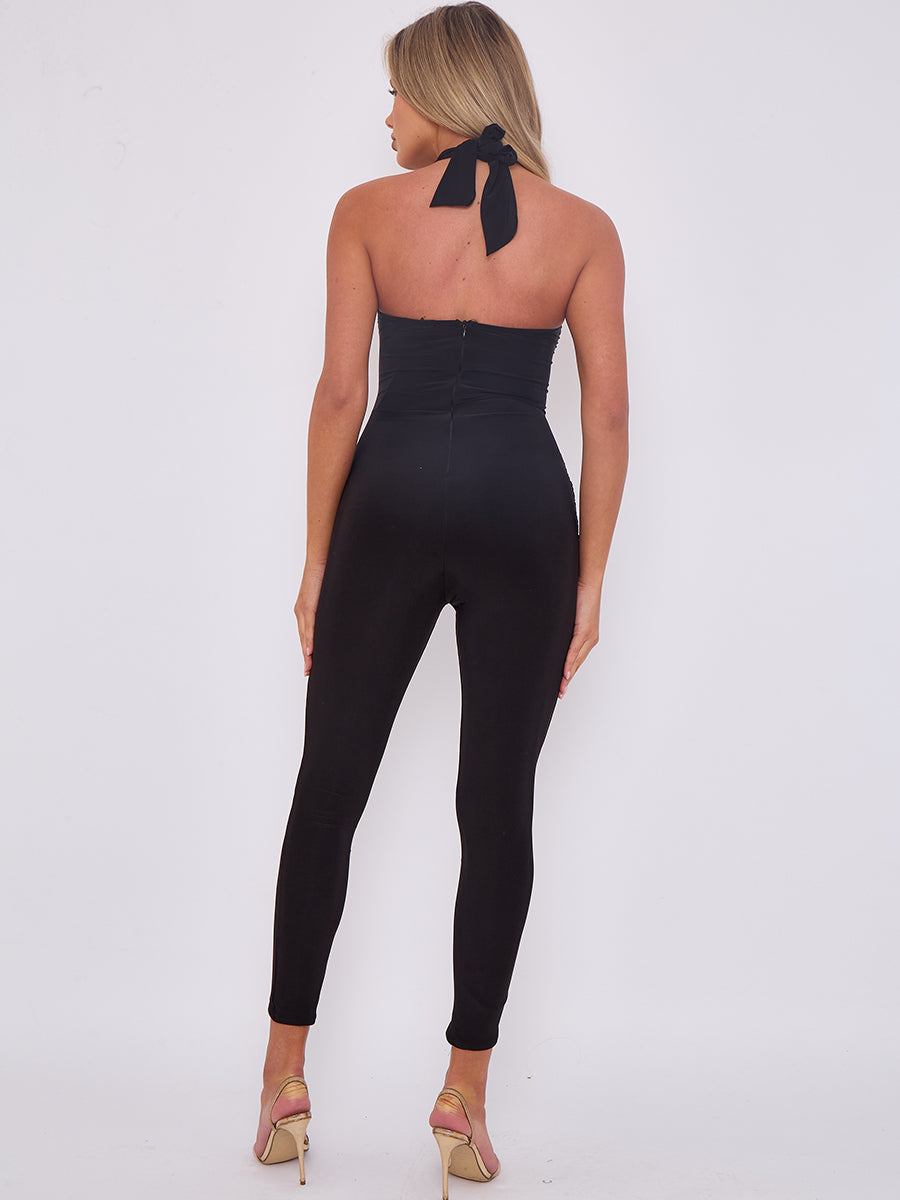 Spring Coil Cut Out Halter Jumpsuit - Noemi - Storm Desire