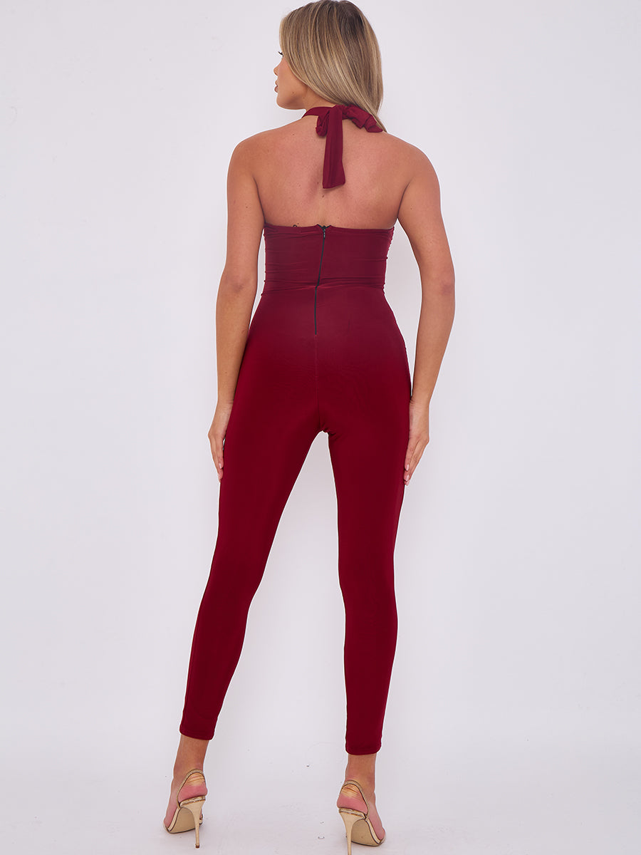 Spring Coil Cut Out Halter Jumpsuit - Noemi - Storm Desire