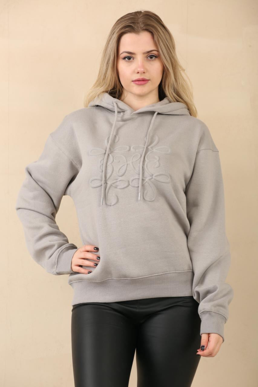 Anagram Embossed Hoodie - Alison - Storm Desire