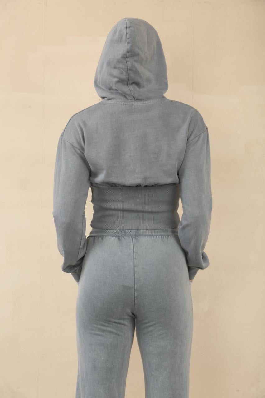 Acid Wash High Waist Tracksuit - Bianca