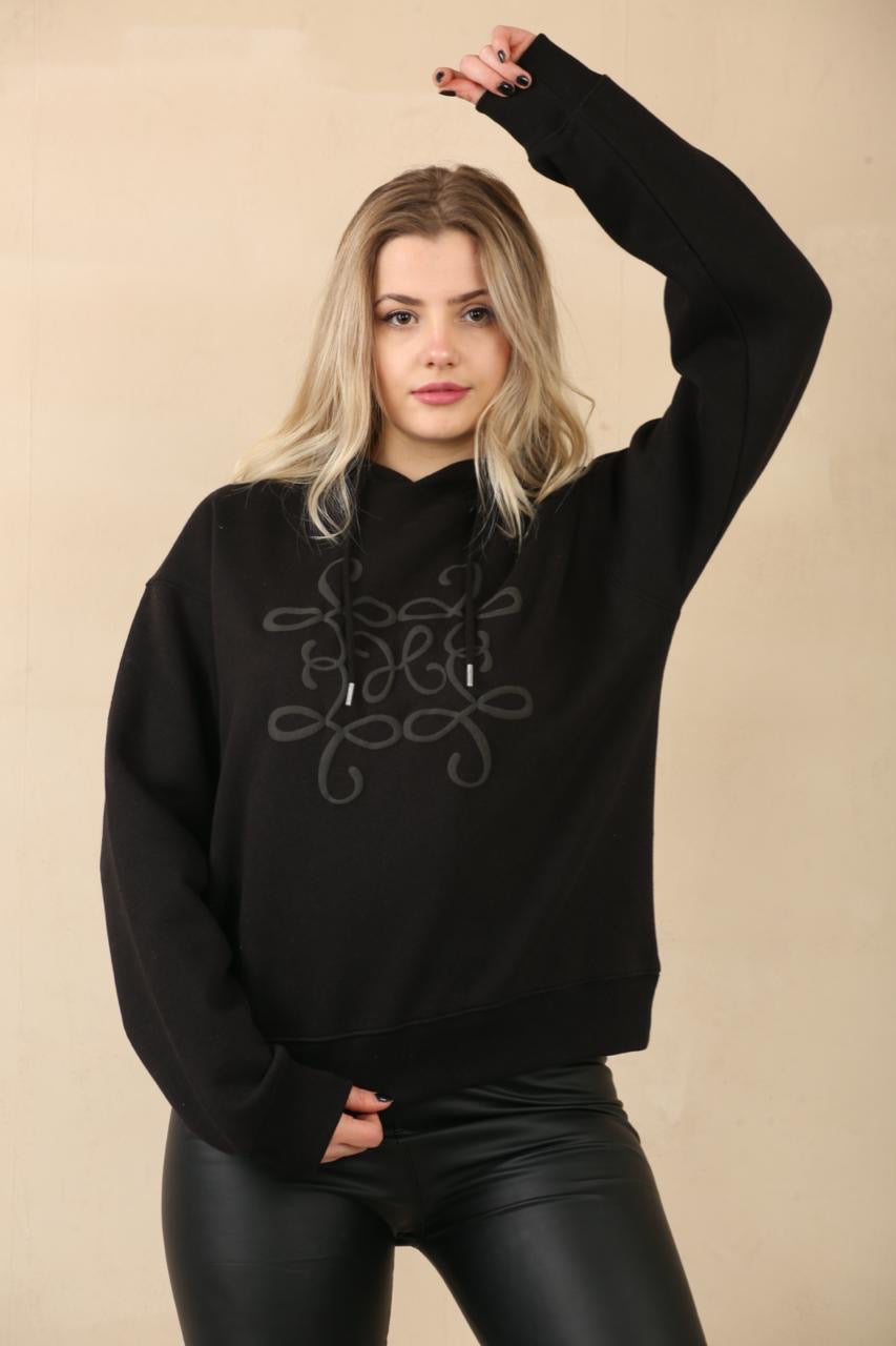 Anagram Embossed Hoodie - Alison - Storm Desire