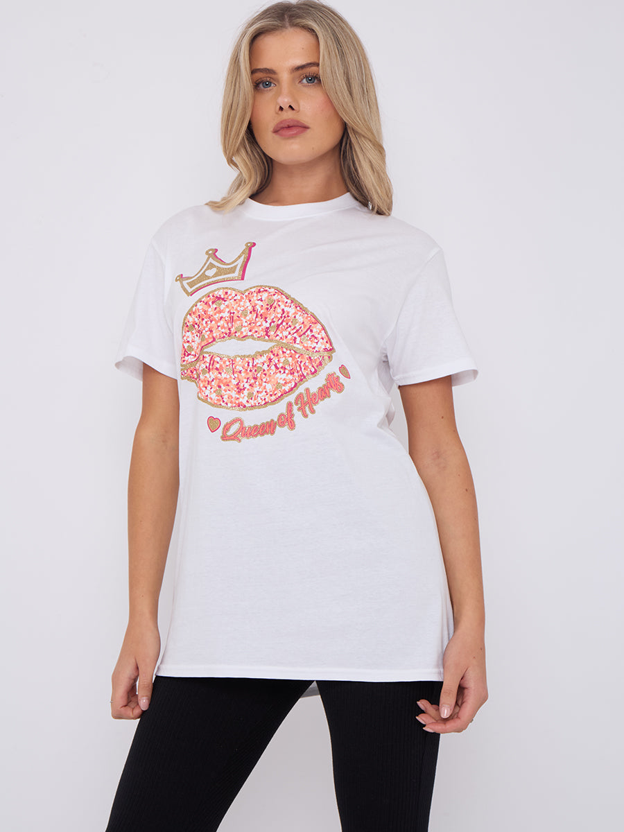 Queen Of Hearts T Shirt - Carolina - Storm Desire