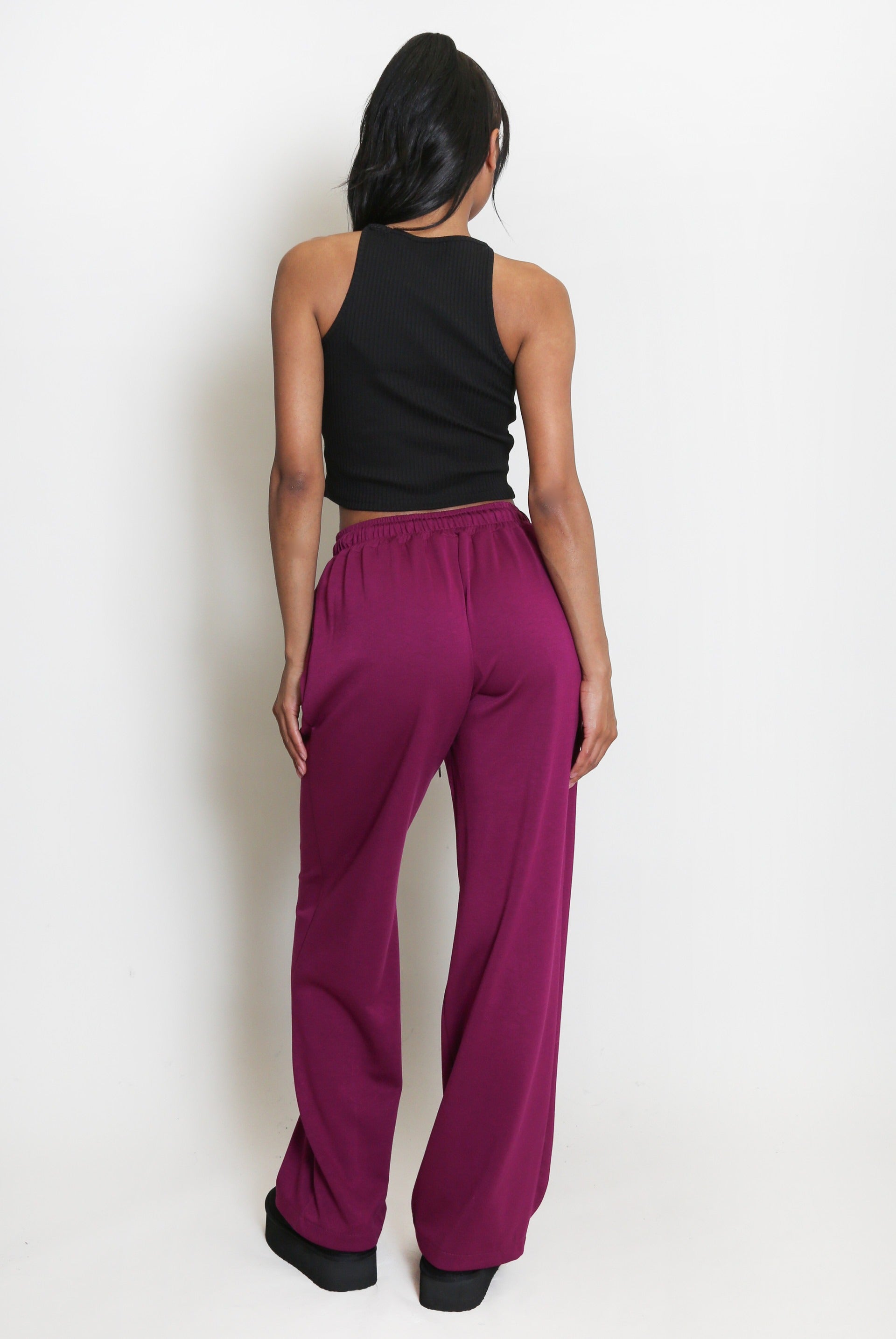 Elasticated Wide Leg Joggers - Faith - Storm Desire