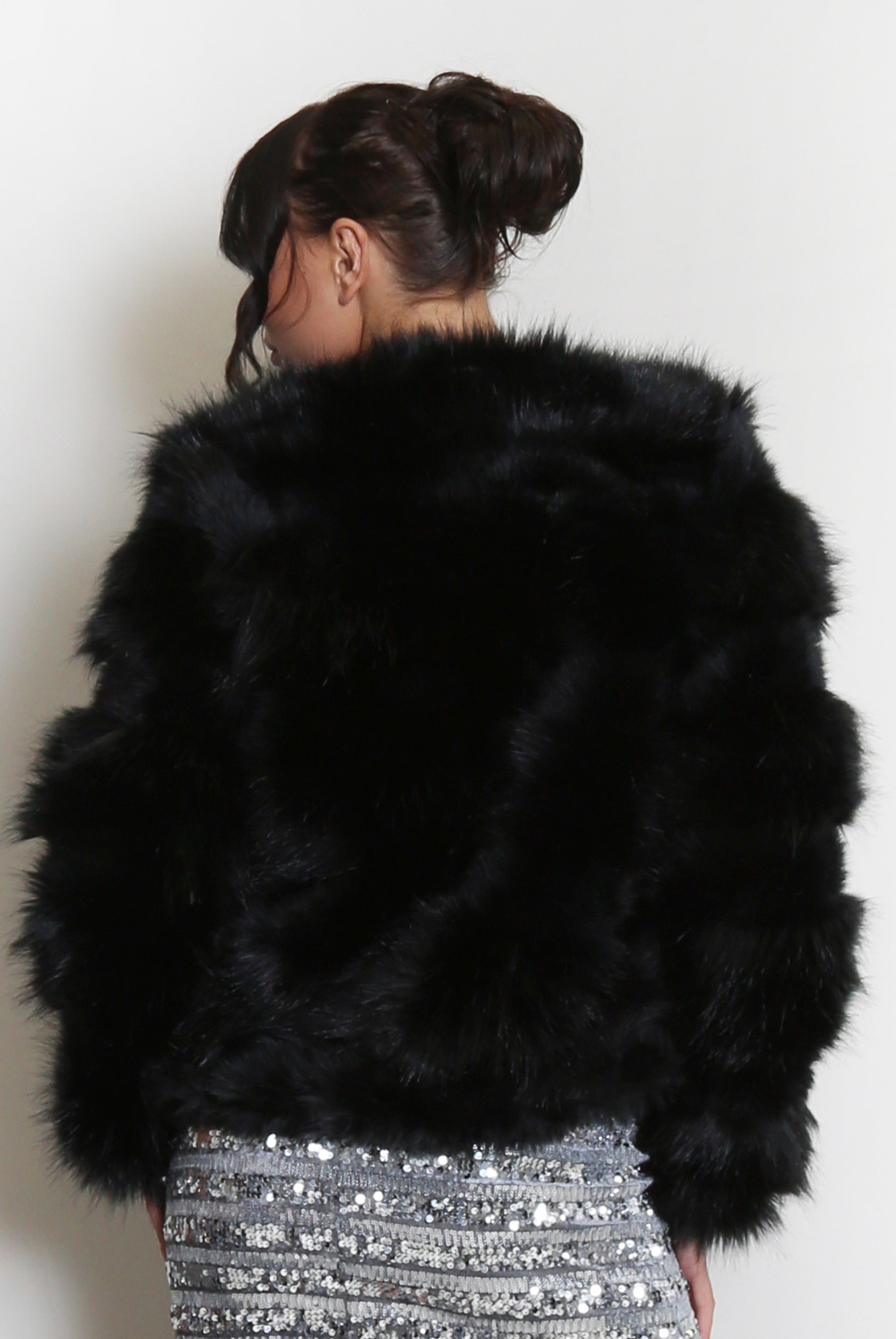 Soft Faux Fur Panel Jacket - Mylah - Storm Desire