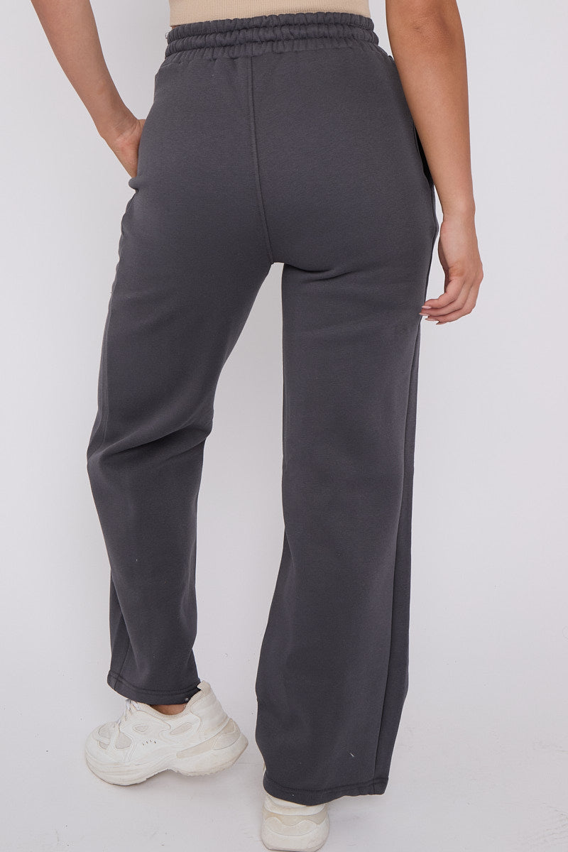 Wide Leg Fleece Trousers - Robin - Storm Desire