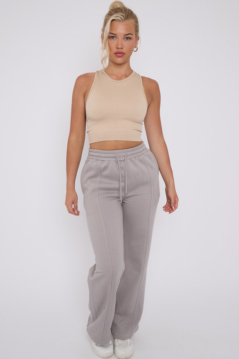 Wide Leg Fleece Trousers - Robin - Storm Desire