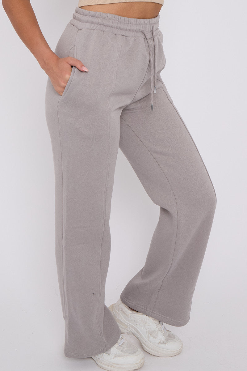 Wide Leg Fleece Trousers - Robin - Storm Desire