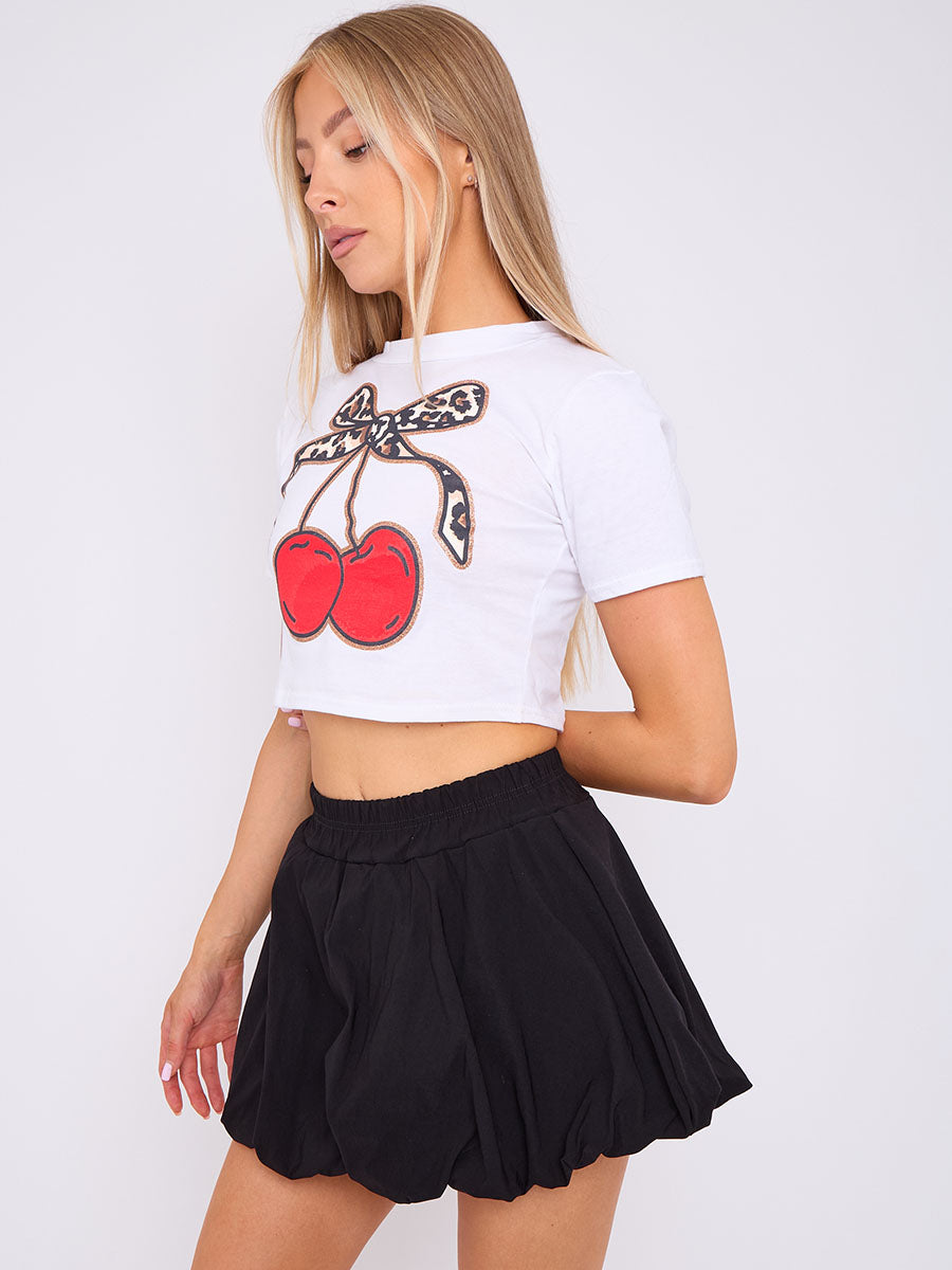 Puff Ball Summer Mini Skirt - Malia - Storm Desire