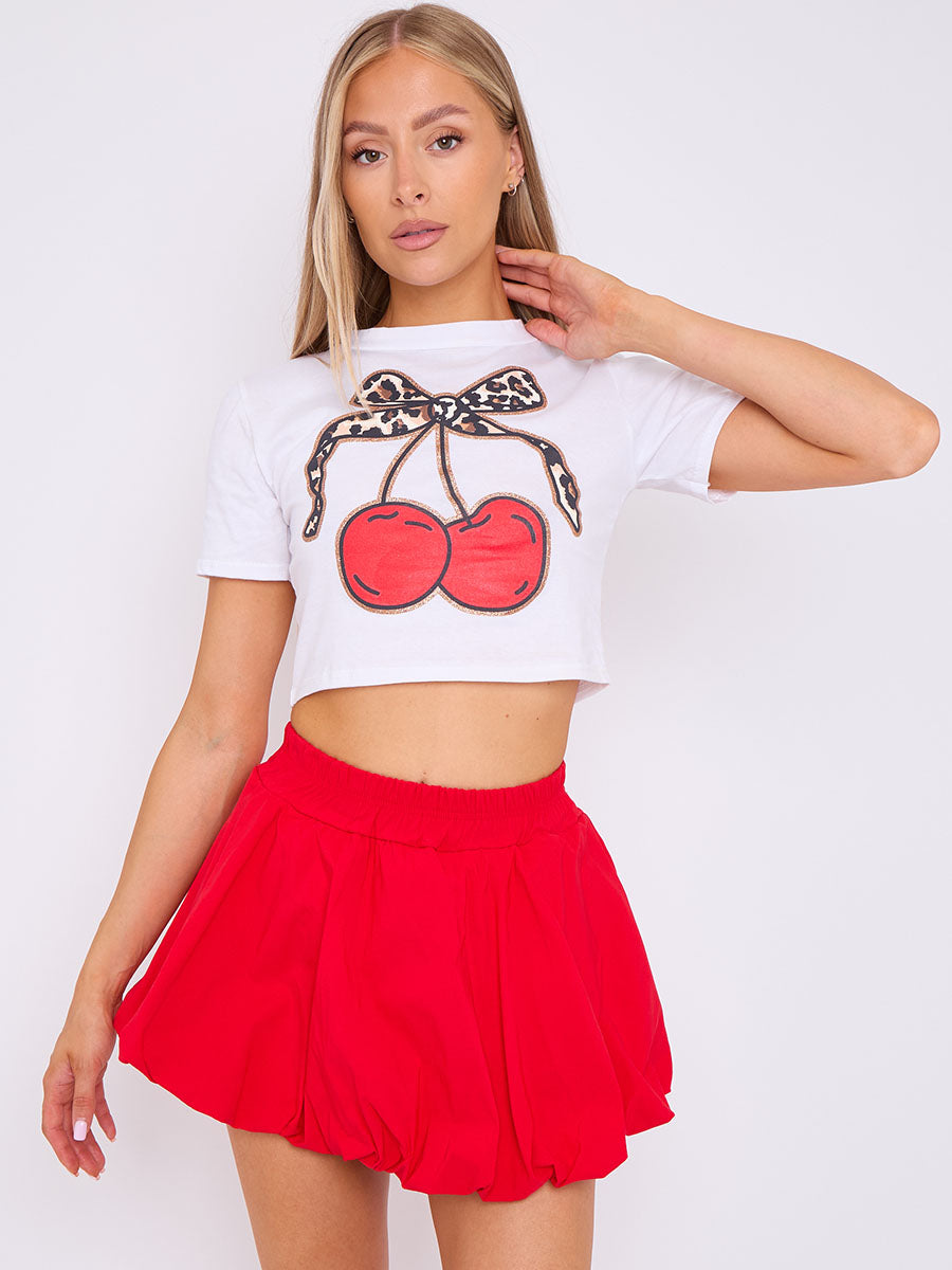 Puff Ball Summer Mini Skirt - Malia - Storm Desire