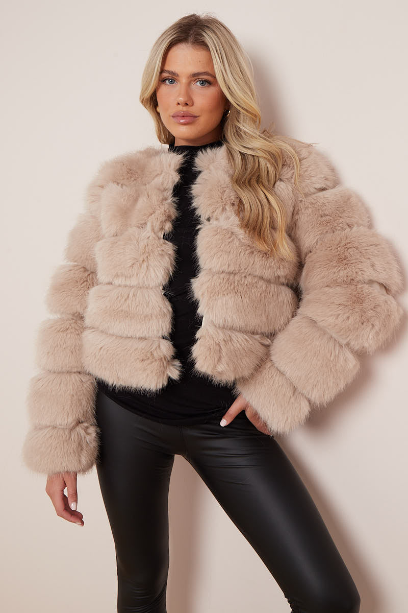 Super Soft Faux Fur Jacket - Salma - Storm Desire