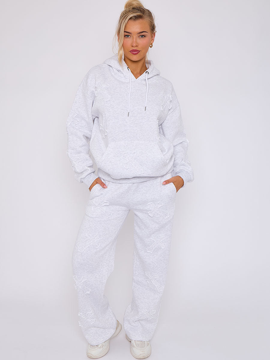 Baggy Crucifix Cross Hooded Tracksuit - Kayla - Storm Desire