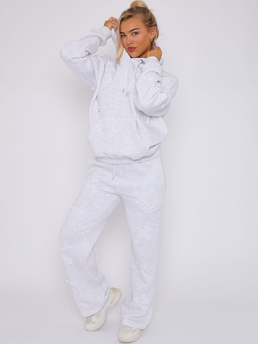 Baggy Crucifix Cross Hooded Tracksuit - Kayla - Storm Desire