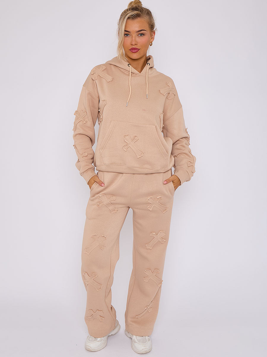 Baggy Crucifix Cross Hooded Tracksuit - Kayla - Storm Desire