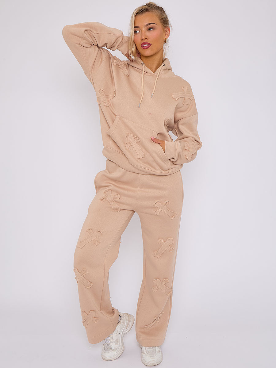 Baggy Crucifix Cross Hooded Tracksuit - Kayla - Storm Desire