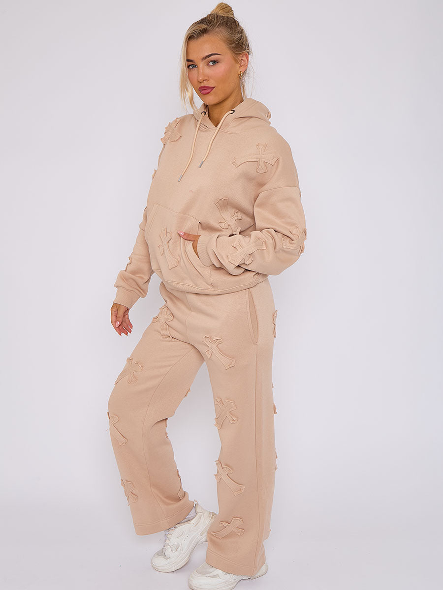 Baggy Crucifix Cross Hooded Tracksuit - Kayla - Storm Desire