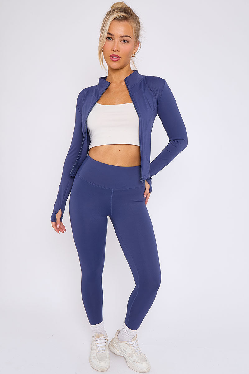 Active Top And Legging Energy Gym Set - Sadie - Storm Desire