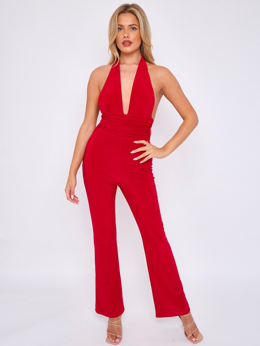 Halter Neck Jumpsuit - Annabelle - Storm Desire