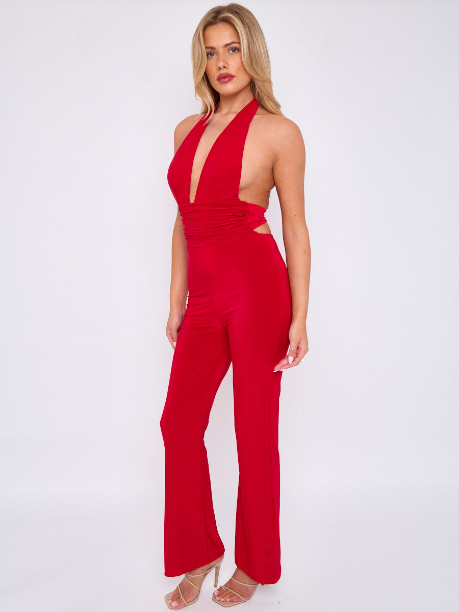 Halter Neck Jumpsuit - Annabelle - Storm Desire