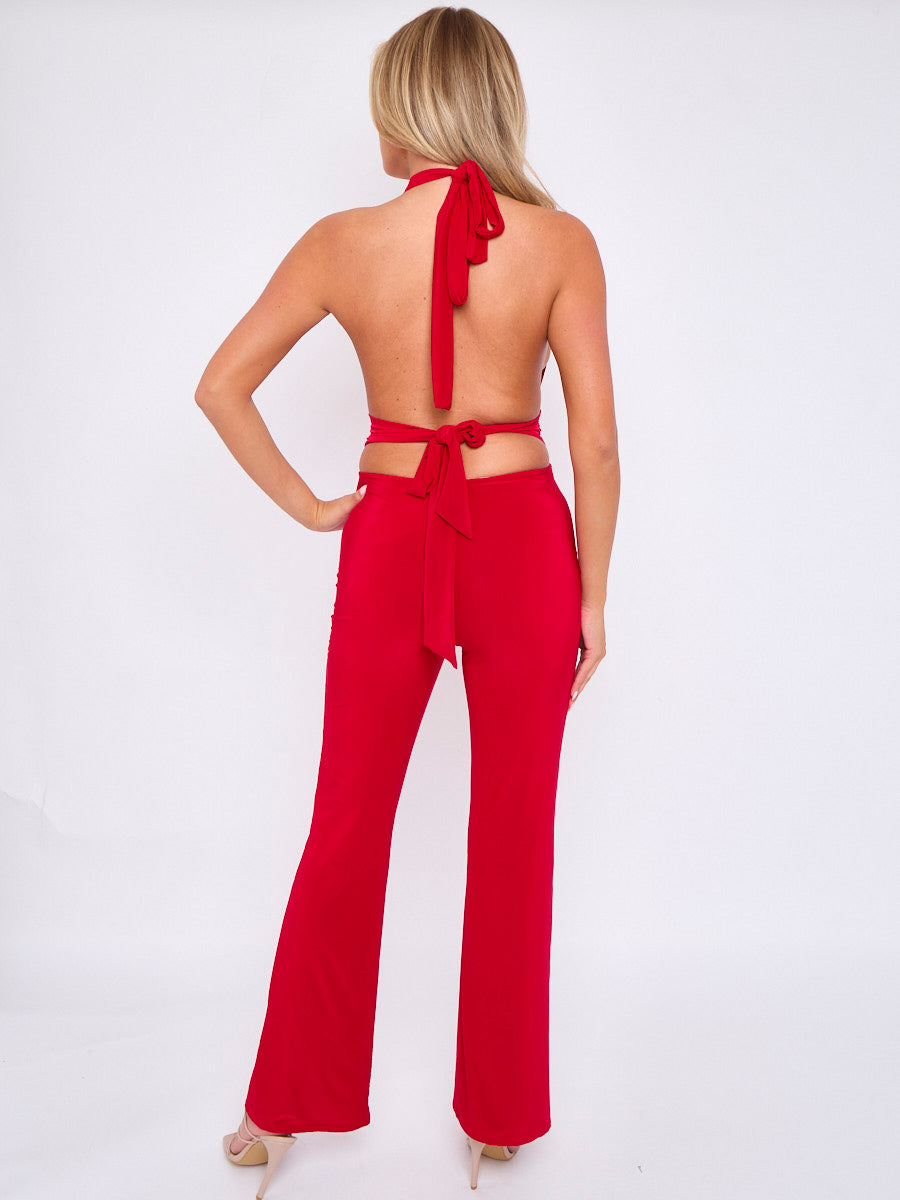 Halter Neck Jumpsuit - Annabelle - Storm Desire