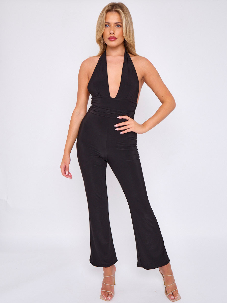 Halter Neck Jumpsuit - Annabelle - Storm Desire