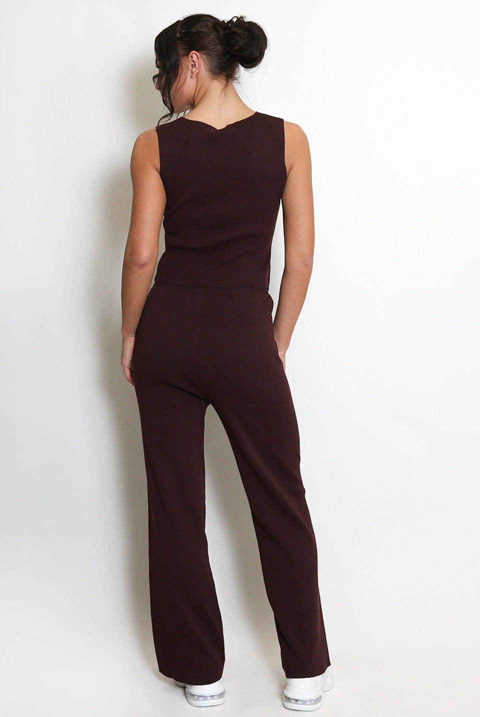 Fine Knit Waistcoat and Wide Leg Trouser Set - Charlee