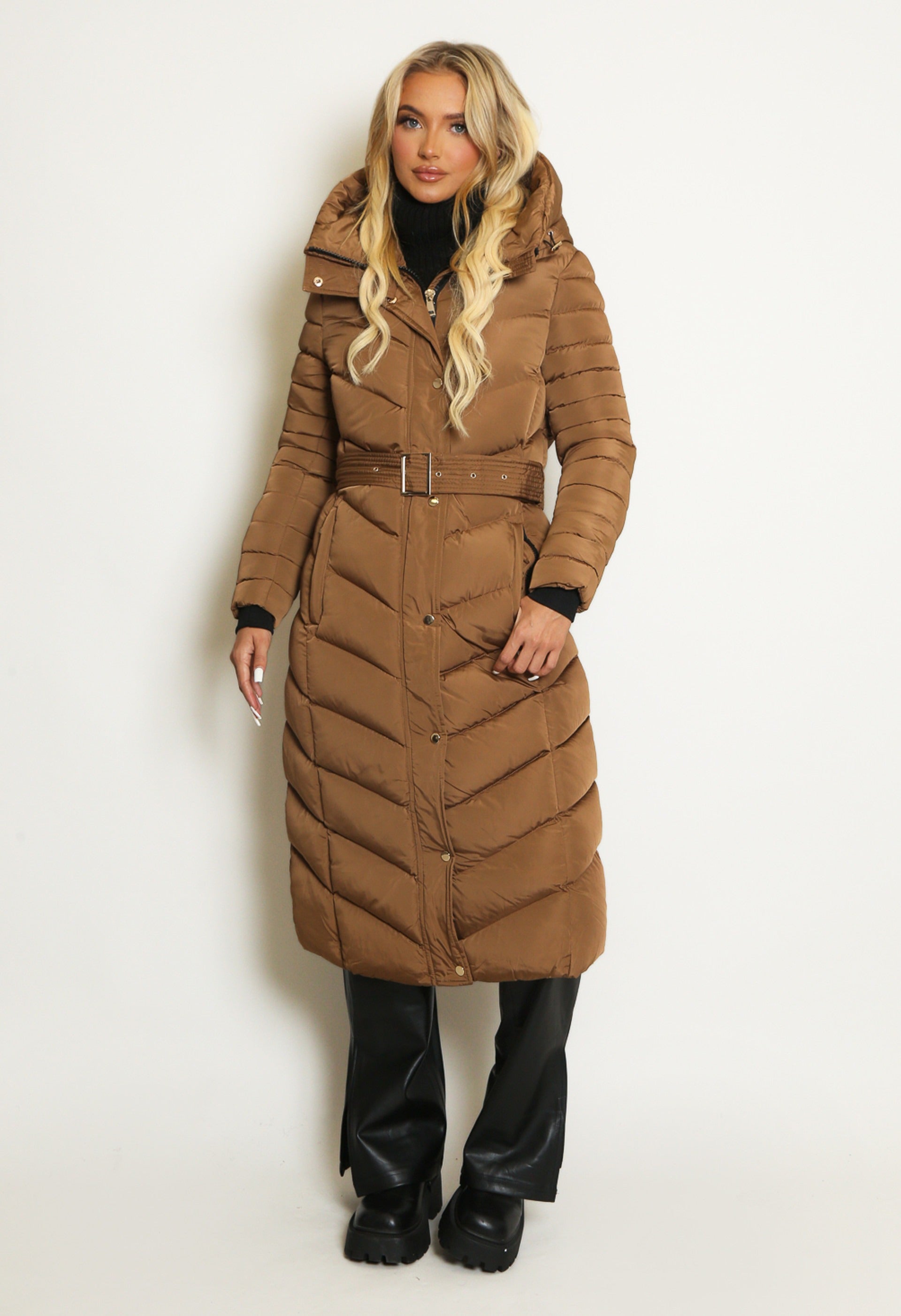 Padded Long line Puffer Coat - Milan - Storm Desire