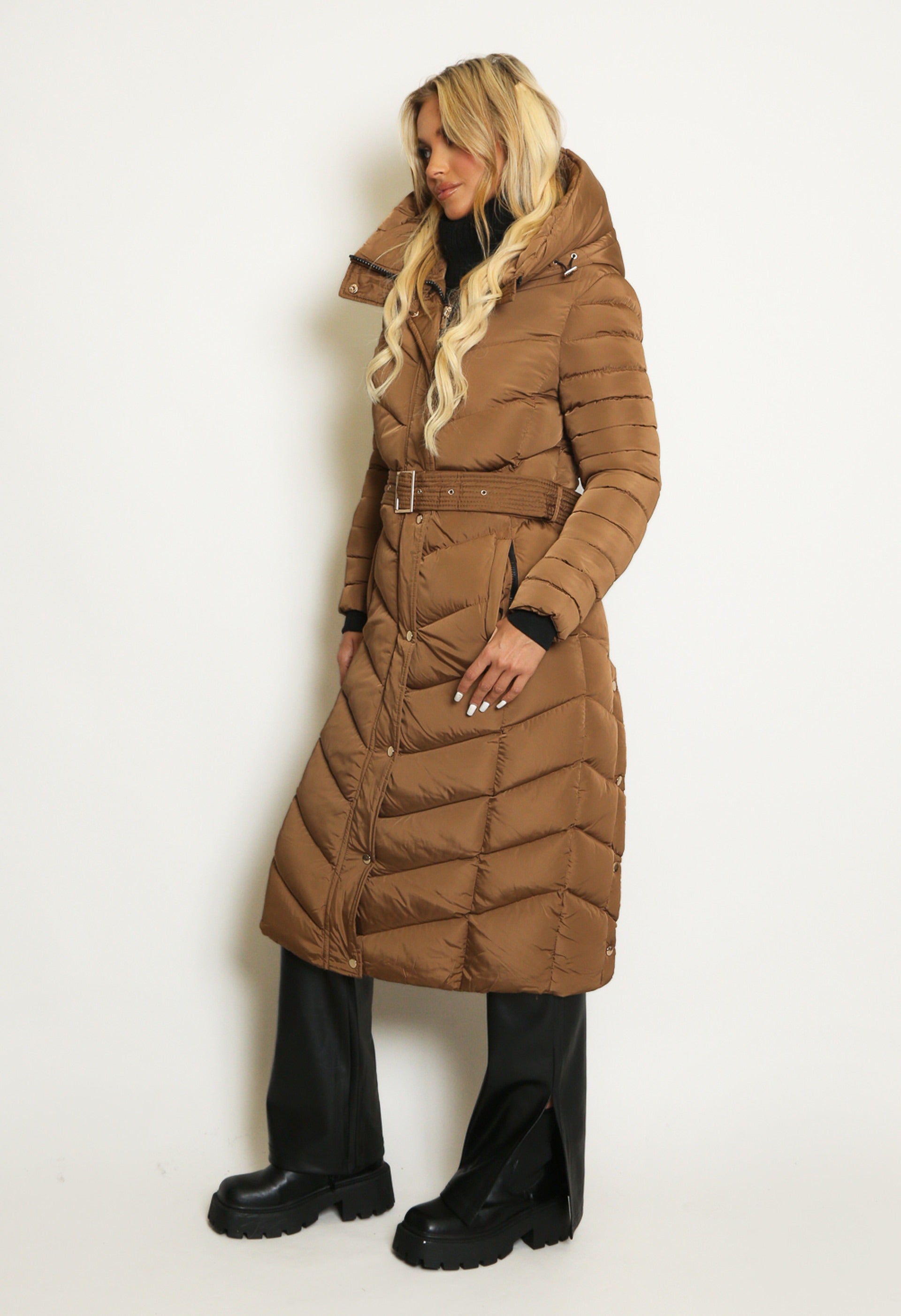 Padded Long line Puffer Coat - Milan - Storm Desire