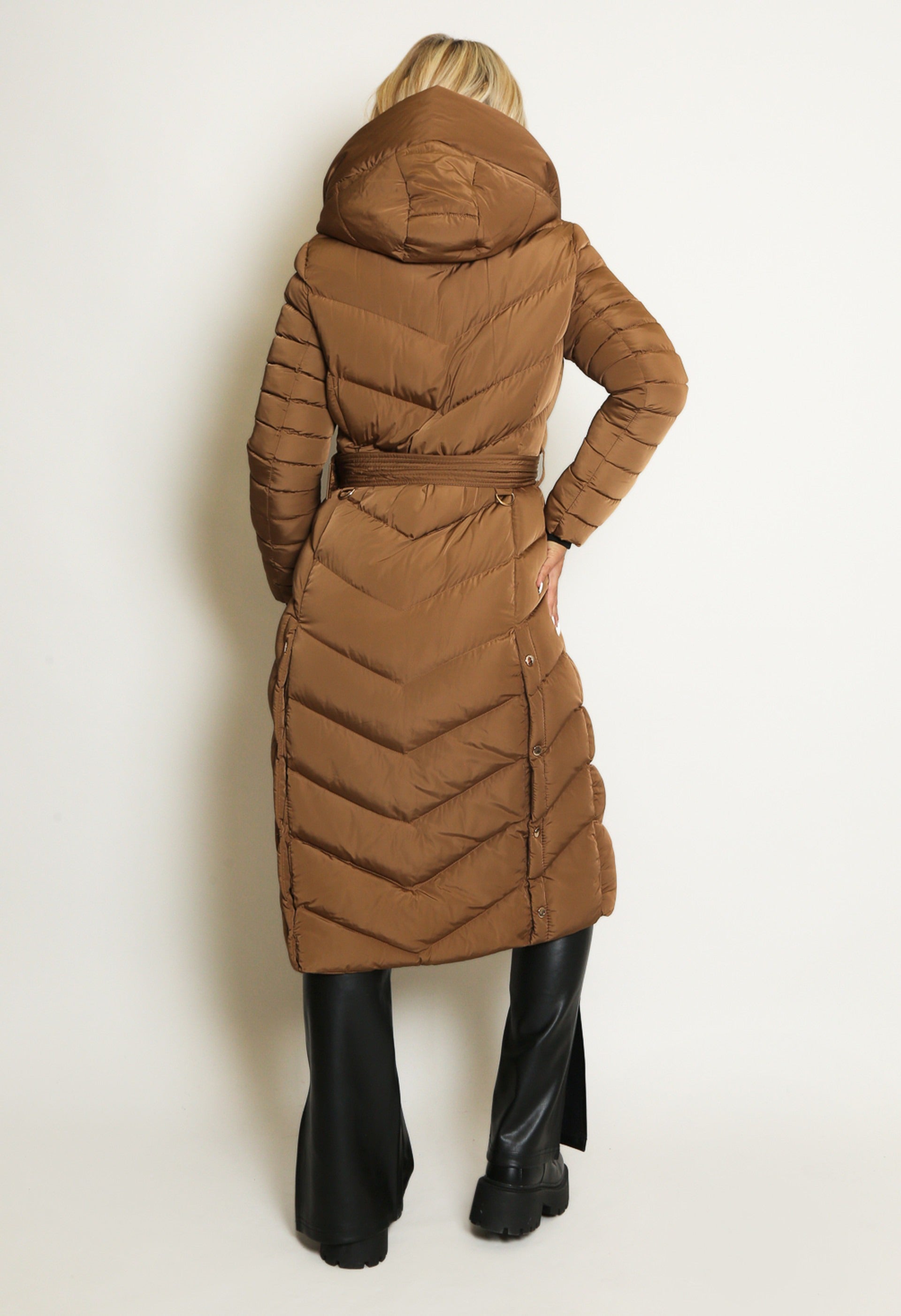 Padded Long line Puffer Coat - Milan - Storm Desire