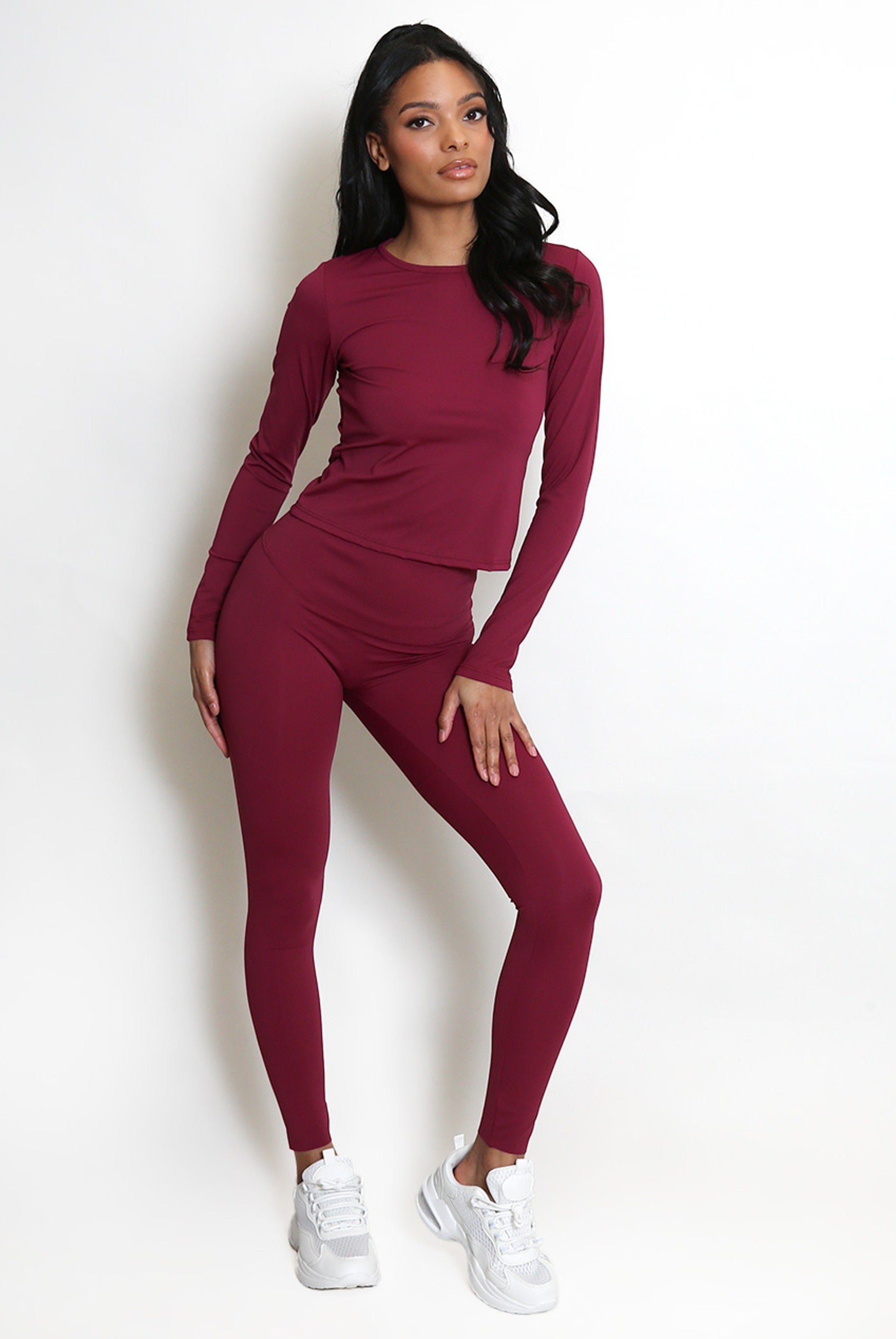 Full Sleeve Athleisure T-shirt And Leggings Set - Lauren - Storm Desire