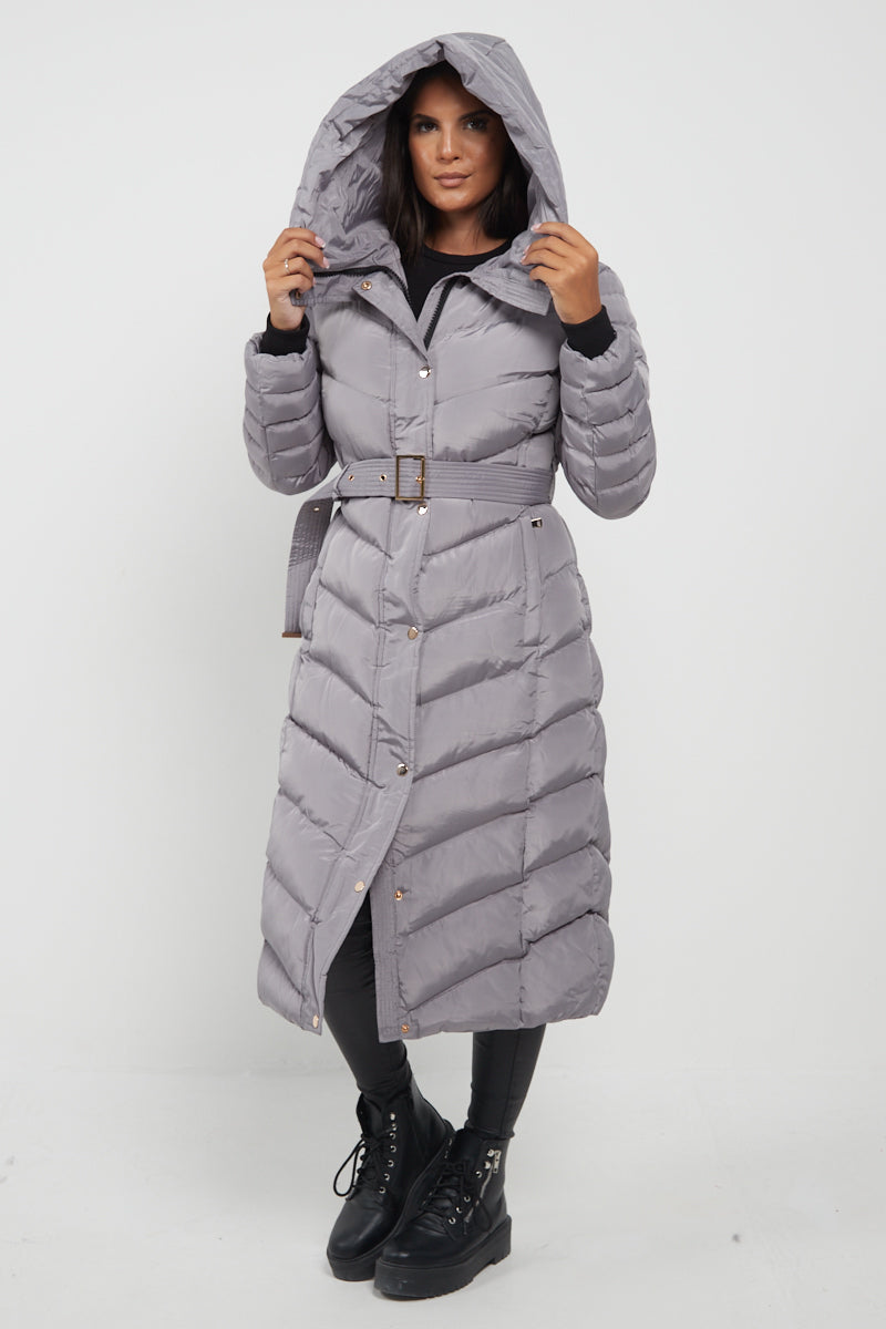 Padded Long line Puffer Coat - Milan - Storm Desire