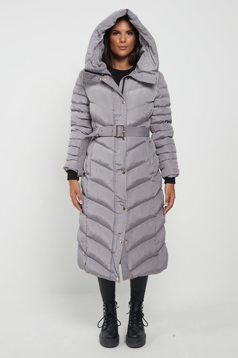 Padded Long line Puffer Coat - Milan - Storm Desire