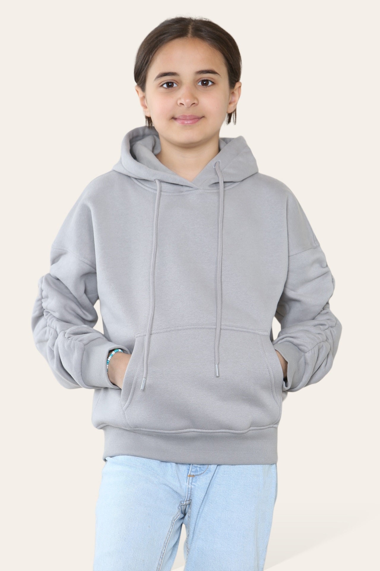 Kids Ruched Sleeve Hoodie - Kora - Storm Desire