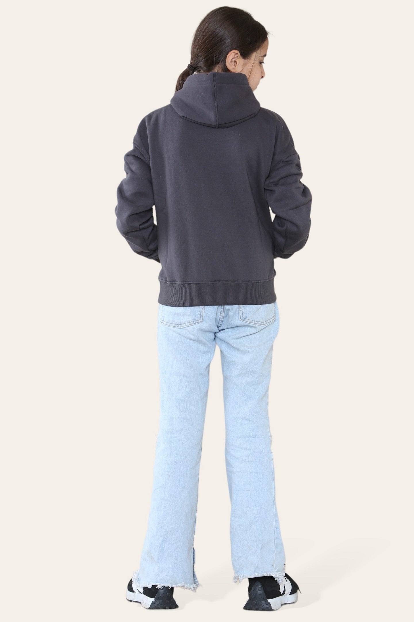 Kids Ruched Sleeve Hoodie - Kora - Storm Desire