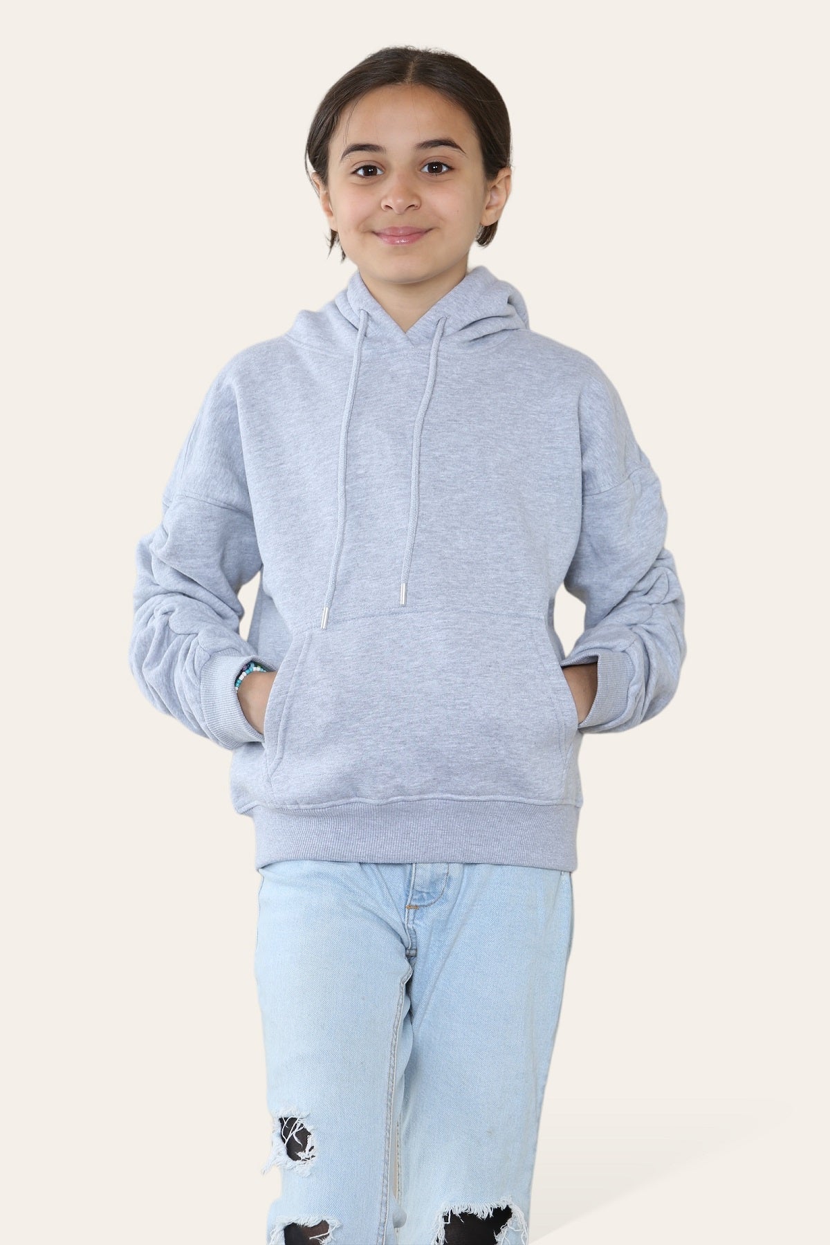 Kids Ruched Sleeve Hoodie - Kora - Storm Desire