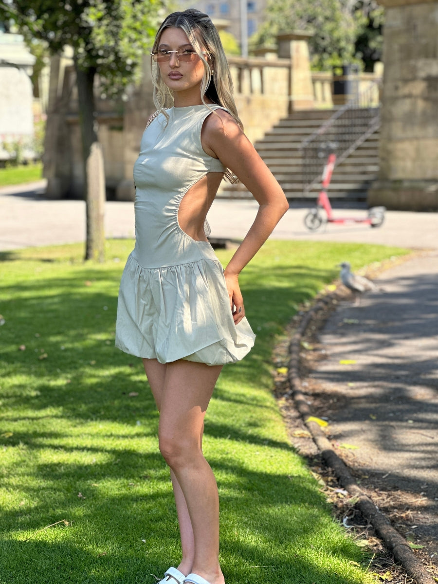 Cut Out Balloon Dress - Rowan - Storm Desire