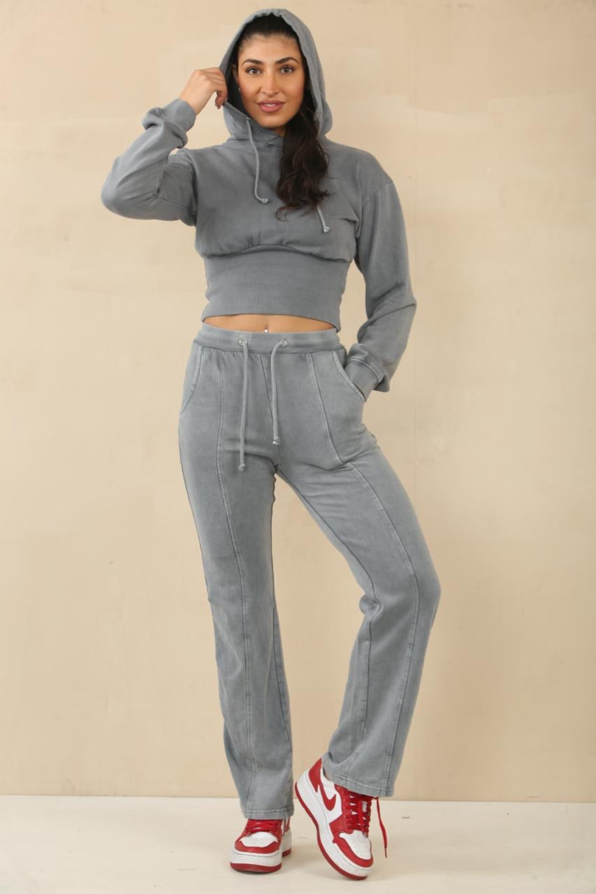 Acid Wash High Waist Tracksuit - Bianca - Storm Desire