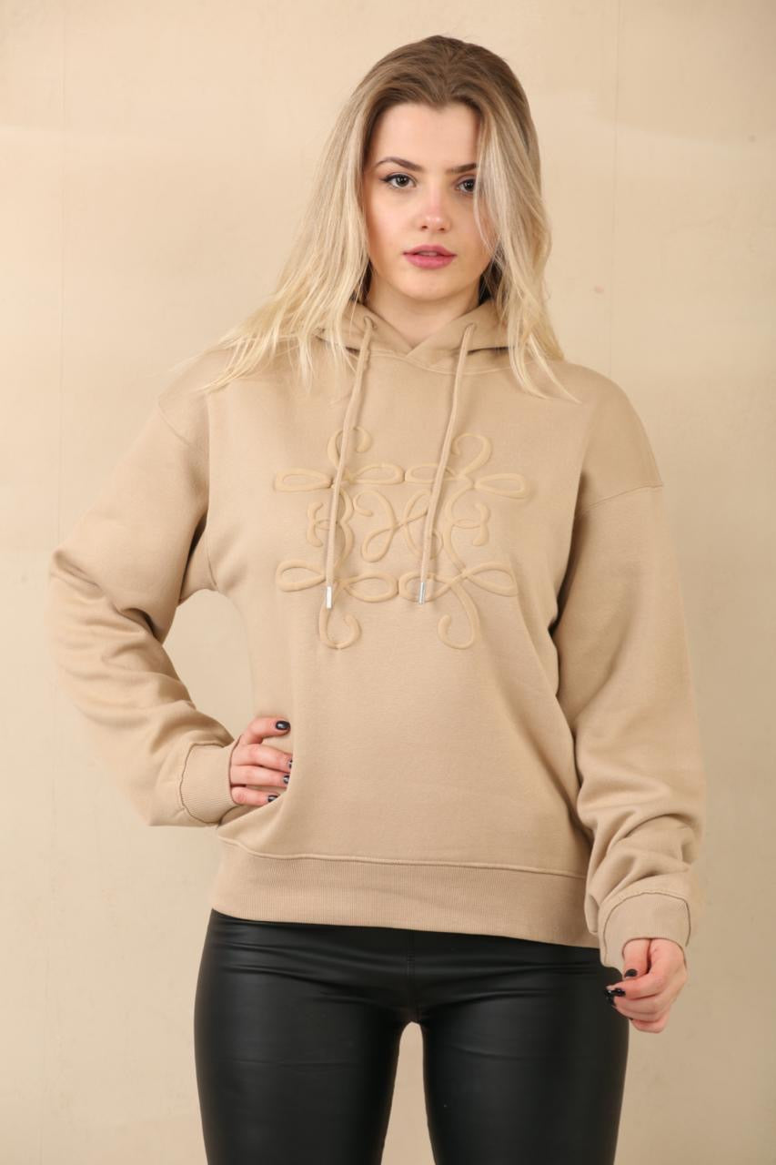 Anagram Embossed Hoodie - Alison - Storm Desire