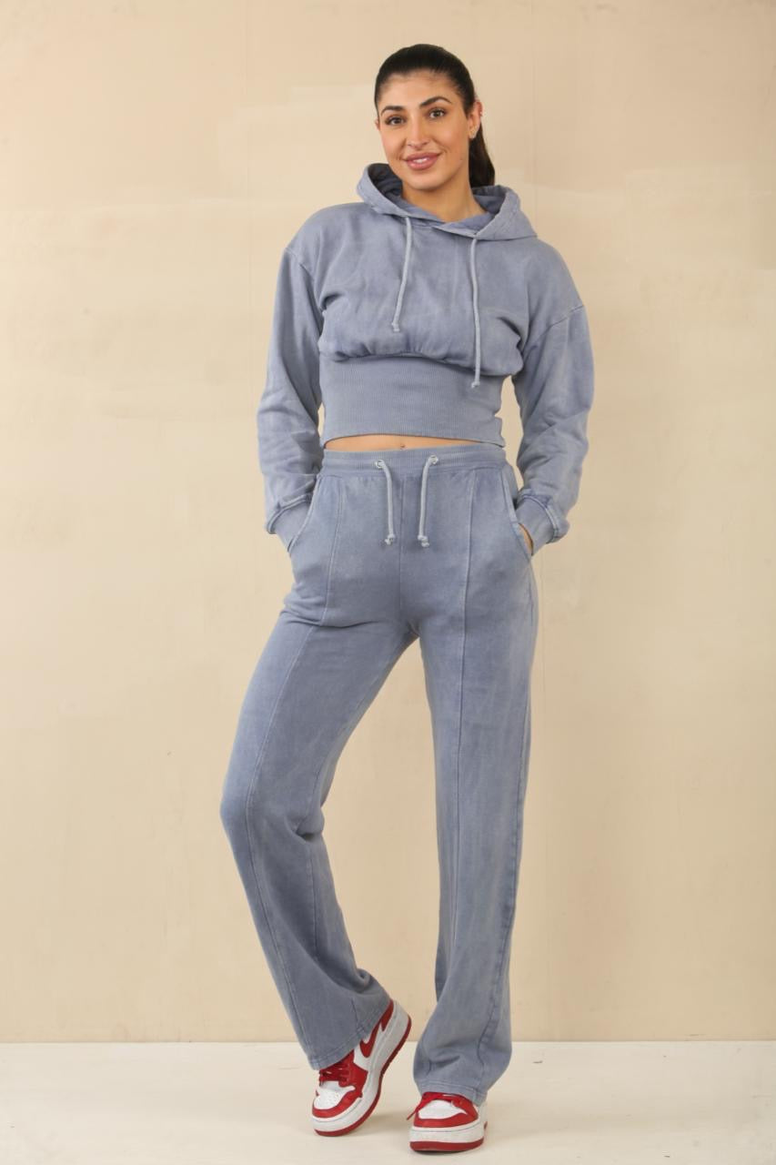 Acid Wash High Waist Tracksuit - Bianca - Storm Desire