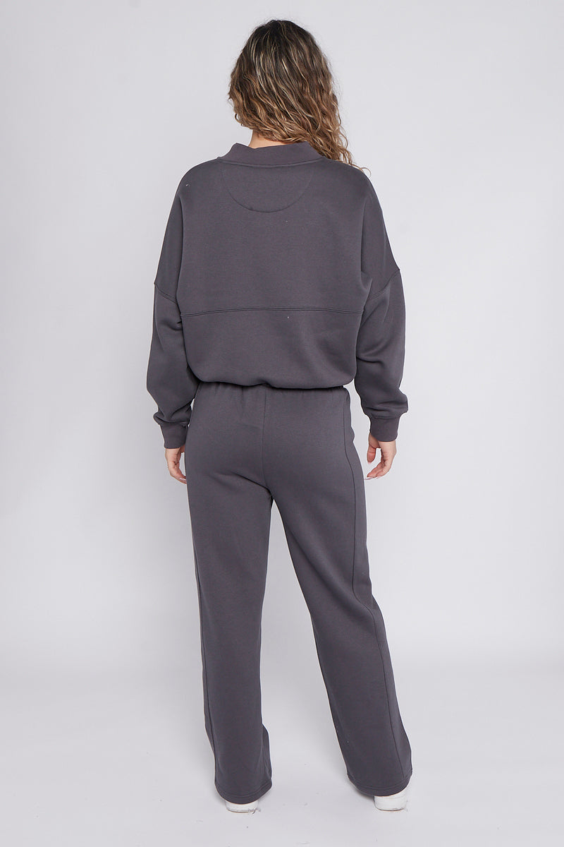 Wide Leg Fleece Trousers - Robin - Storm Desire