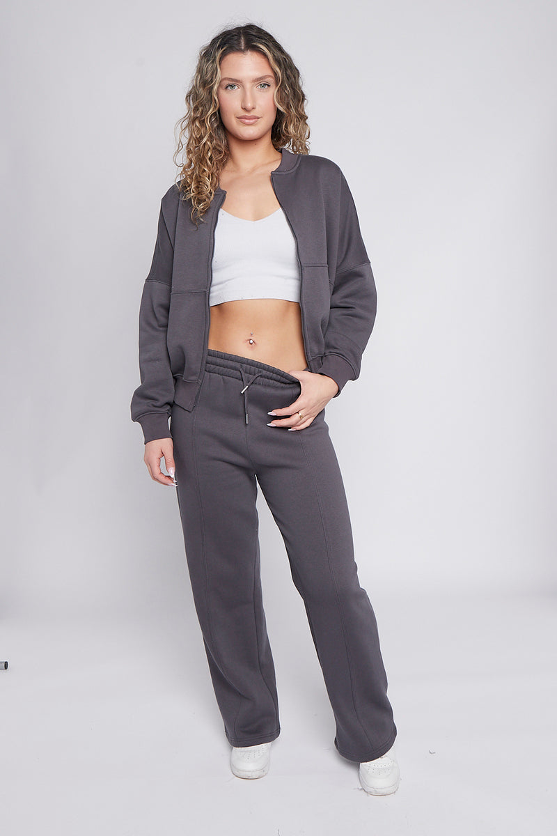 Wide Leg Fleece Trousers - Robin - Storm Desire